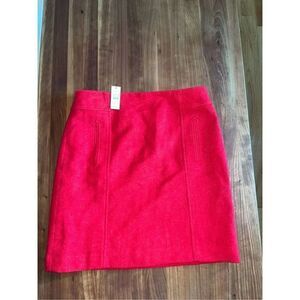 Talbots NWT Red Wool Blend Skirt 8P $99